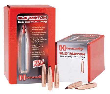 HORNADY ELD MATCH 30 CAL .308 208 GRAIN EXTREMELY LOW DRAG-MATCH 100 ROUNDS PER BOX - 30731