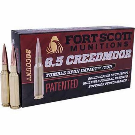 Fort Scott Munitions TUI 6.5 Creedmoor 123 Grain Solid Copper Spun | 20 Rounds