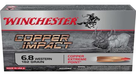 Winchester Deer Season XP Copper Impact 6.8 Western 162 Grain Accubond | 20 Rounds (Lead Free)