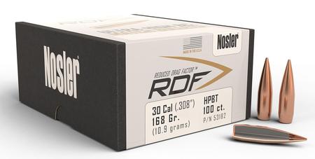 NOSLER RDF 30 CAL .308 168 GRAIN HPBT 100 ROUNDS PER BOX - 53182