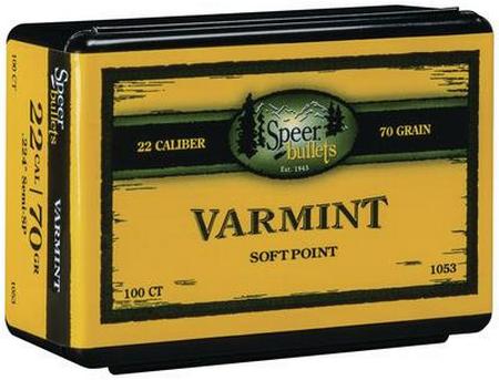 Hornady Varmint Semi-Spitzer 22 Caliber .224 Diameter 70 Grain SP | 100 Per Box