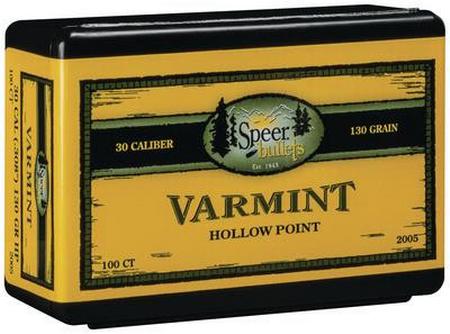 Speer Varmint 30 Caliber .308 Diameter 130 Grain JHP | 100 Per Box