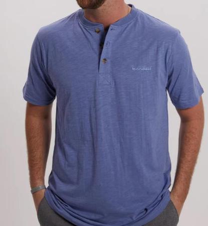 Banded Whiskey Creek Short Sleeve Henley