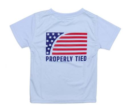 Properly Tied Yth Ss Flag Tee