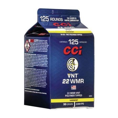 CCI VNT .22 Wmr 30 Grain Polymer Tipped | 125 Round Carton