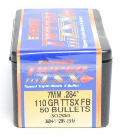 Barnes Tipped TSX 7mm 110 Grain Flat Base | 50 Rounds