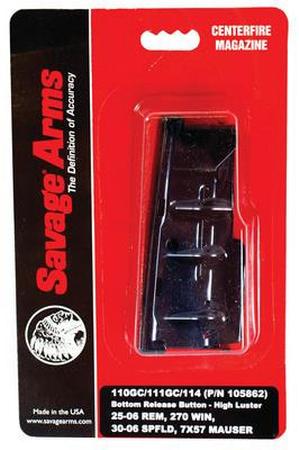 Savage 3 Round Blue Magazine For 110GC/111GC/114 7mm Rem Mag/338 Win Mag - Bottom Release