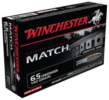 Winchester Match 6.5 Creedmoor 140 Grain Sierra MatchKing HPBT | 20 Rounds