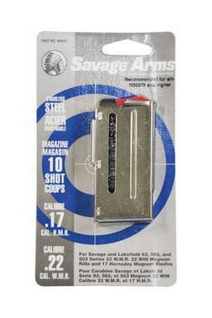 Savage 10 Round Stainless Steel Magazine For 93 Series Magnum .22 WMR/.17 HMR