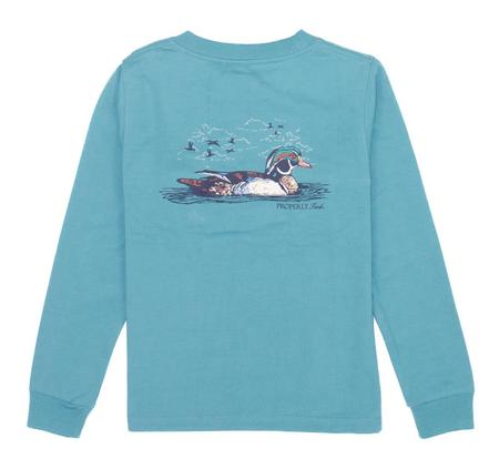 Properly Tied Youth Wood Duck LS Tee