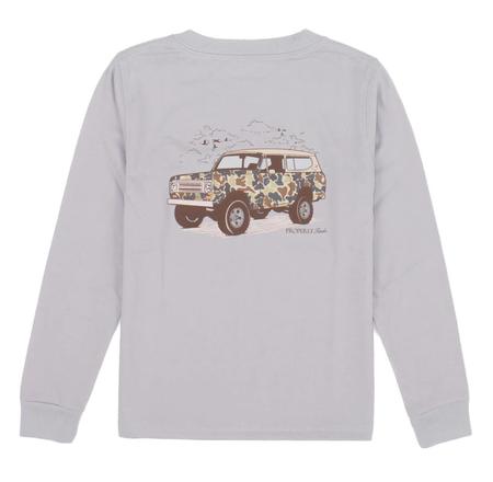 Properly Tied Youth Camo Truck LS  Tshirt