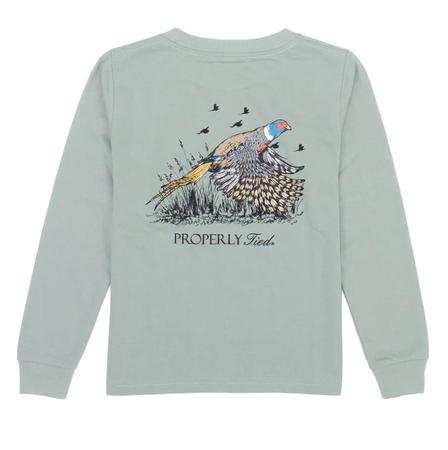 Properly Tied Youth Ls Pheasant Tee