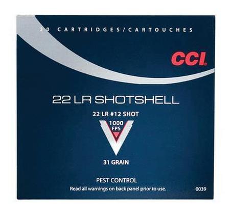 CCI Pest Control Shotshell 22 LR 31 gr 1000 fps #12 Shot