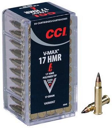 CCI Varmint 17 HMR 17 Grain V-Max Polymer Tip | 50 Rounds