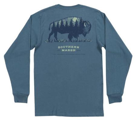 Southern Marsh Youth Long Sleeve Starry Silhoutte Buffalo T-Shirts