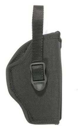 Nylon Hip Holster for 2 Inch Small Frame 5-Shot Revolvers With Hammer Spur Black Right Hand