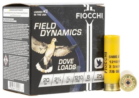 Fiocchi Field Dynamics Dove & Quail 20 Gauge 2.75