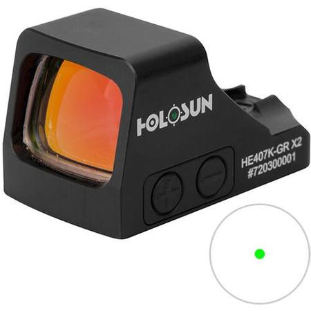 Holosun HE407K X2 Micro Reflex | Green Dot | HE407KGRX2 | EMAIL QUOTE@SIMMONSSG.COM FOR COUPON CODE