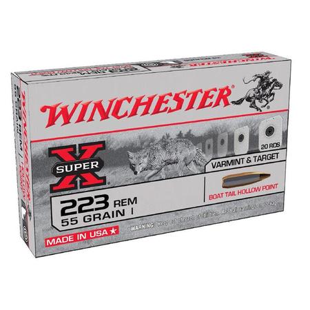 Winchester Super-X Varmint & Target 223 Remington 55 Grain HPBT | 20 Rounds