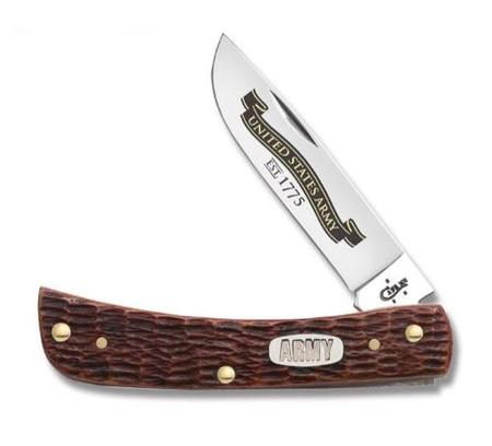 Case Army Rogers Jig Burnt Walnut Bone Sod Buster JR. Folding Knife