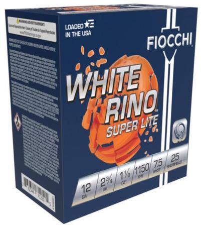 Fiocchi Exacta Target White Rino Super Light 12 Gauge 2.75