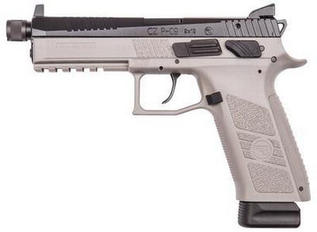 CZ P-09 Suppressor Ready 9mm Luger 5.2 Inch Threaded Barrel Urban Grey Frame/Black Slide 21 Round