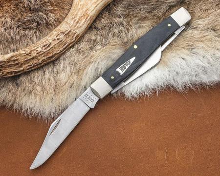 Case Smooth Black Micarta Large Stockman 4.25