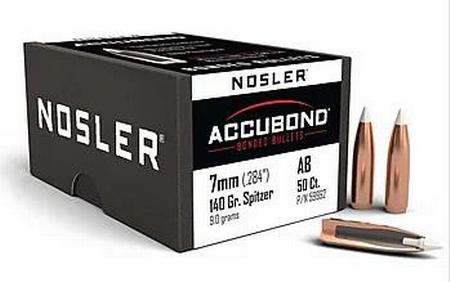 Nosler Spitze Accubond Rifle Bullets 7mm .284