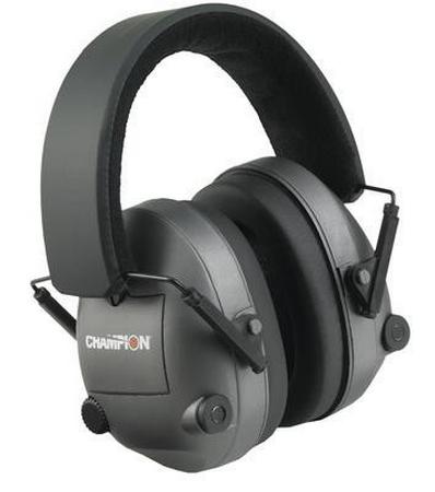 Champion Electronic Ear Muff 25 dB Noise Reduction Black