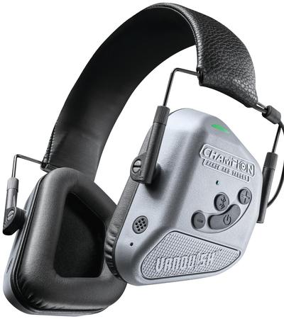 Champion Targets Vanquish Pro Elite Electronic Hearing Muff Over the Head Gray Ear Cups Bluetooth & Rechargeable