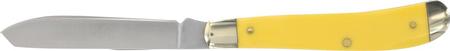 Schrade Old Timer Gunstock Trapper - Clip/Spey - Yellow & Nickle