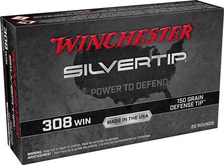 Winchester Silvertip .308 Win 150 Grain Defense Tip | 20 Rounds