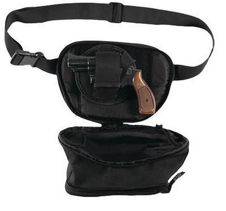 Fanny Pack Holster Black With Black Trim 10x7.5 Inch Ambidextrous