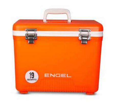 Engel Cooler Dry Box - 19 Quart | Hi Viz Orange