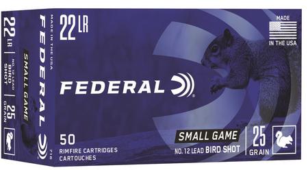 Federal Small Game & Target 22 LR 25 Grain #12 Bird Shot | 50 Rounds