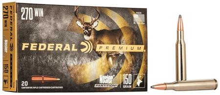 Federal Premium 270 Win 150 Grain Nosler Partition | 20 Rounds