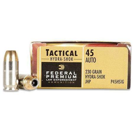 Federal Premium .45 ACP Ammunition 20 Rounds Hydra-Shok JHP 230 Grains