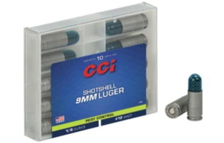 CCI 9mm Ammunition 10 Rounds, Shotshell #12 Shot