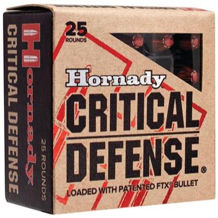 Hornady Critical Defense 9mm Luger 115 GR Flex Tip | 25 Rounds