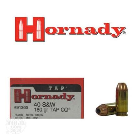 Hornady 40 S&W Tap LE Close Quarters (CQ) 180gr. HP Ammo 20 Rnds. Box