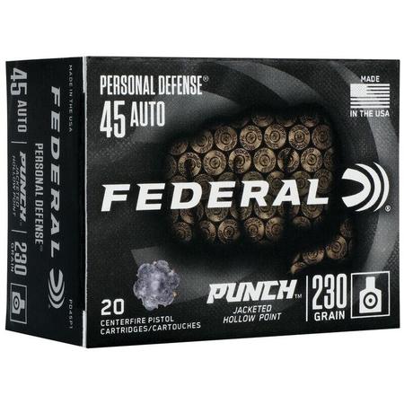 Federal Punch Defense .45 ACP Ammo 230 Grain JHP