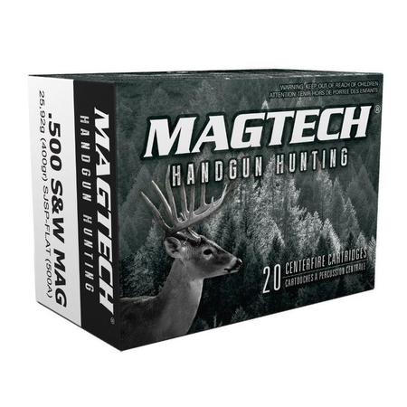 Magtech .500 S&W Ammunition 20 Rounds SJSP-FN 400 Grains 500A