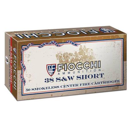 Fiocchi Cowboy Action .38 S&W Short Ammunition 50 Rounds Lead Round Nose 145 Grains