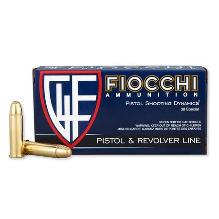 FIOCCHI .38 Special Ammunition 50 Rounds FMJ 130 Grains 38A