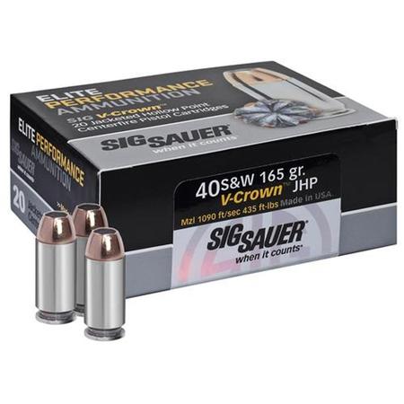 Sig Sauer Elite V-Crown 40 Smith & Wesson 180 Grain JHP | 20 Rounds