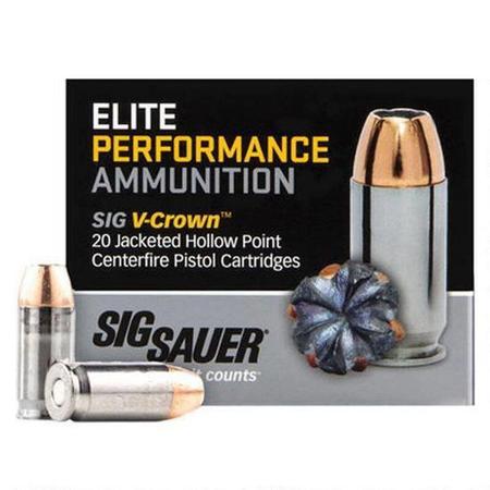 Sig Sauer Elite V-Crown 38 Super +P 125 Grain JHP | 20 Rounds