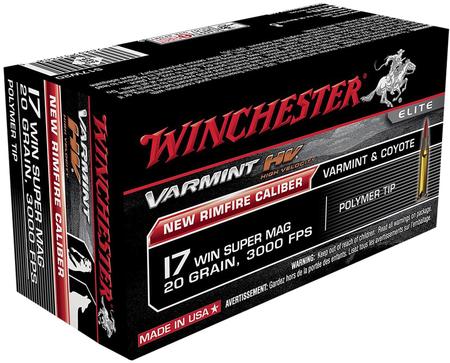 Winchester Varmint High Velocity .17 Winchester Super Magnum 20 Grain V-Max | 50 Rounds