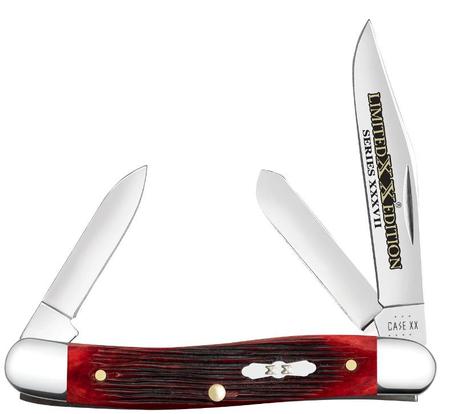 Case Limited Edition XXXVII Stockman Medium Folding Clip Point/Pen/Spey Plain Mirror Polished