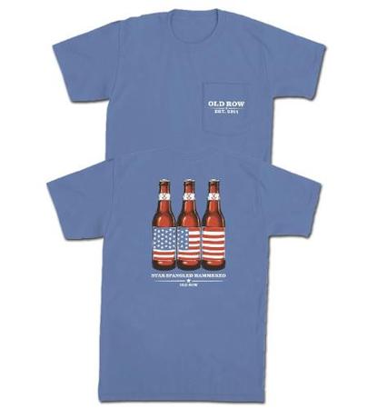 Old Row Star Spangled Hammered Pocket Tee