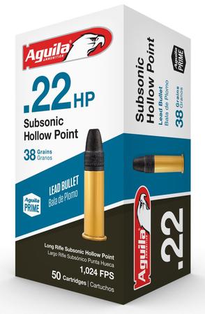 Aguila Subsonic Rimfire 22 LR 38 Grain Hollow Point | 50 Rounds